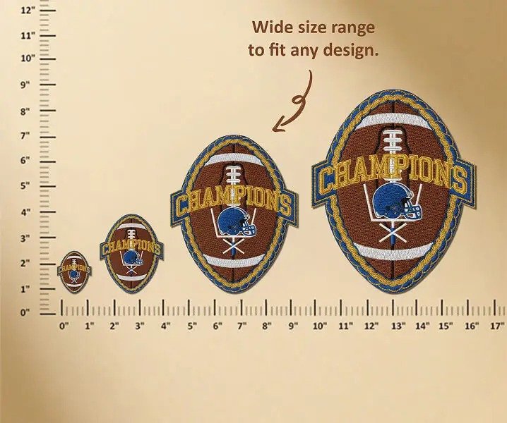 Variety of custom sports and soccer patches