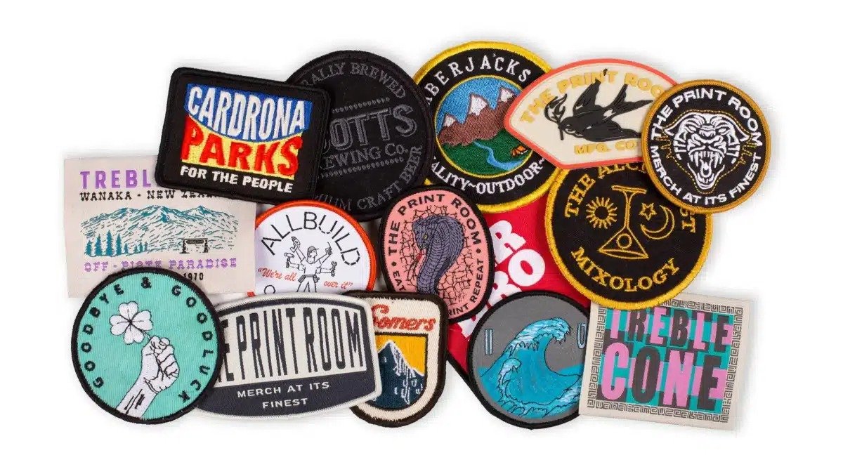 Variety of custom sports and soccer patches