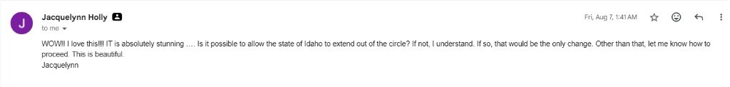 Email review screenshot from Jacquelynn Holly